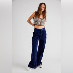 Mother | The Big League Prep Cuff Heel Corduroy Pants Hopscotch Size 23/0 Navy
